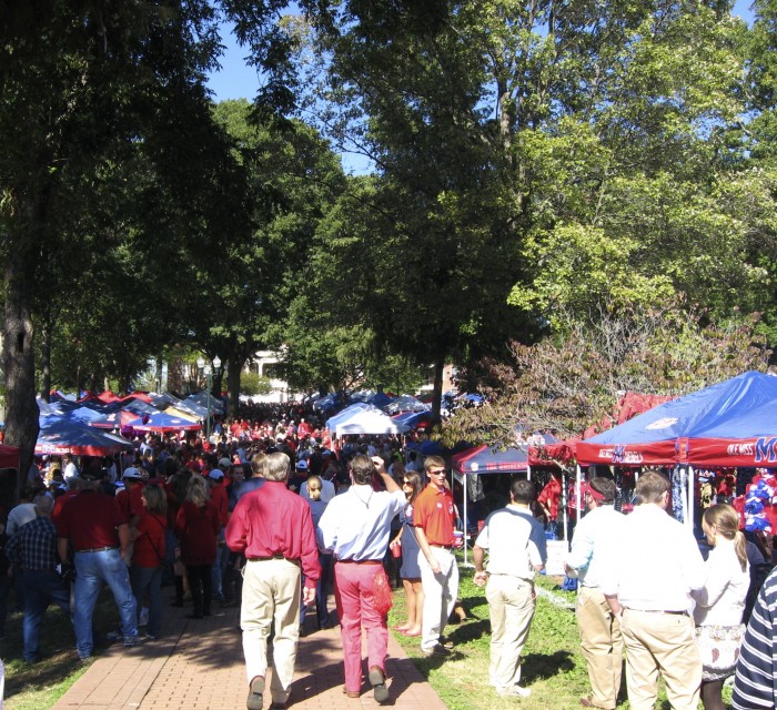 Tailgating in The Grove Ole Miss photo by Kathy Miller