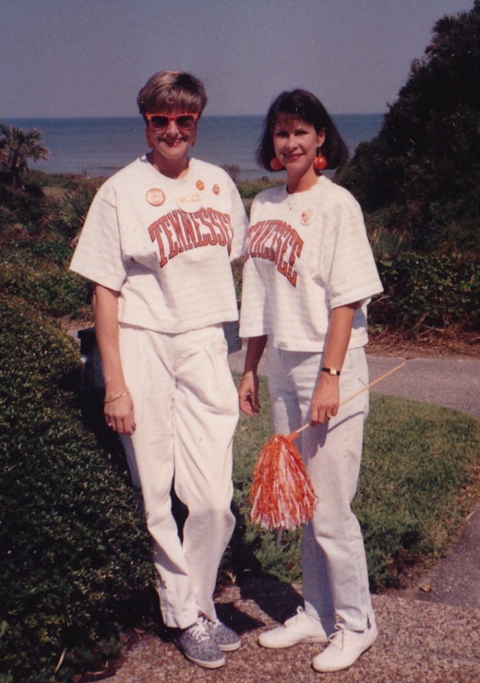 Kathy & Robin UT Volunteer fans photo by Kathy Miller