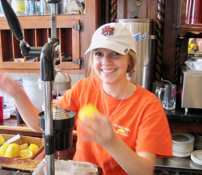 Auburn fresh squeezed Lemonade from Toomer's Drugs photo by Kathy Miller