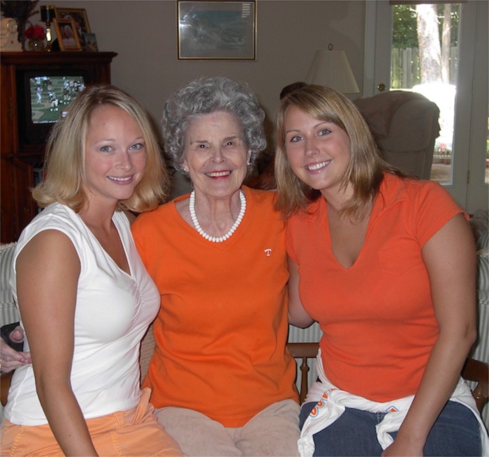 Sarah, Grandma & Katie Tennessee fans photo by Kathy Miller