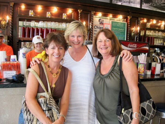 Pam, Kathy and Joanne at Toomer's Drugs photo by Kathy Miller