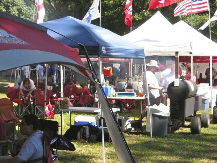 Tailgating On The Quad University of Alabama with BBQ photo by Kathy Miller