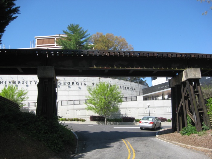 The Trestle facing Sanford Stadium Athens Georgia photo by Kathy Miller