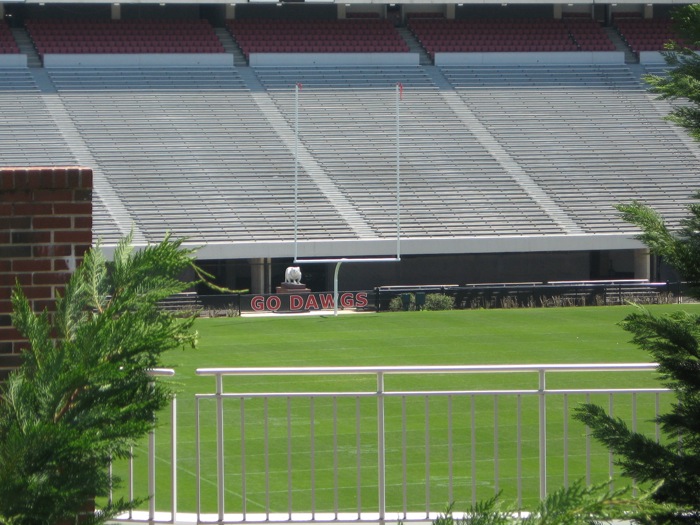 Go Dawgs University of Georgia Sanford Stadium football field photo by Kathy Miller