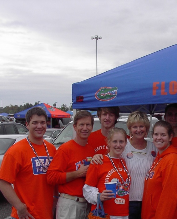 Tailgating with James and Lizzy's friends Florida Georgia game photo by Kathy Miller