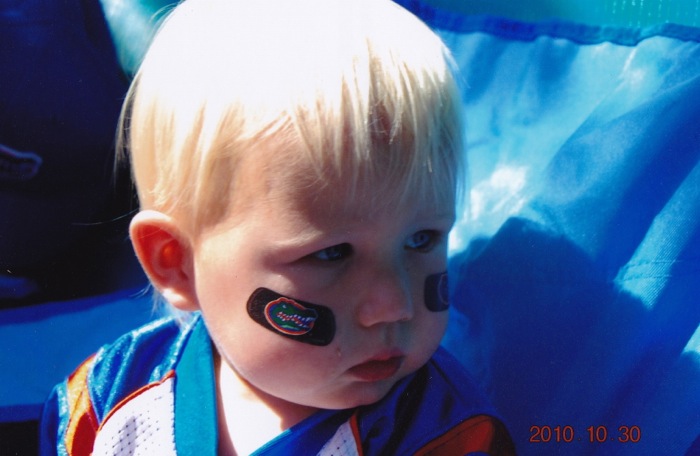 Young Gator fan photo from Tom and Sam Harlkleroad