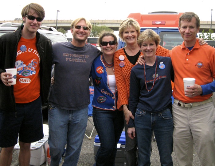 Florida Georgia game with Parks family photo by Kathy Miller