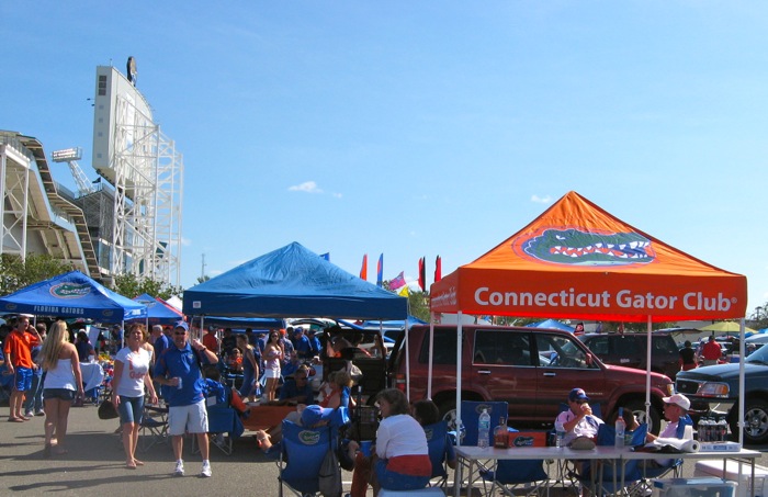 Floriday Gator Tailgating at Florida Georgia game Jacksonville photo by Kathy Miller