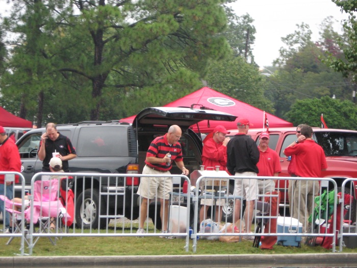 Tailgating Georgia style at Florida Georgia game photo by Kathy Miller