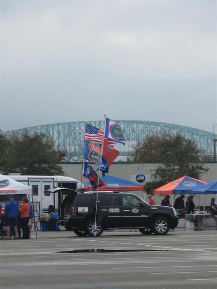 Florida Georgia game with Hart Bridge Jacksonville Florida photo by Kathy Miller