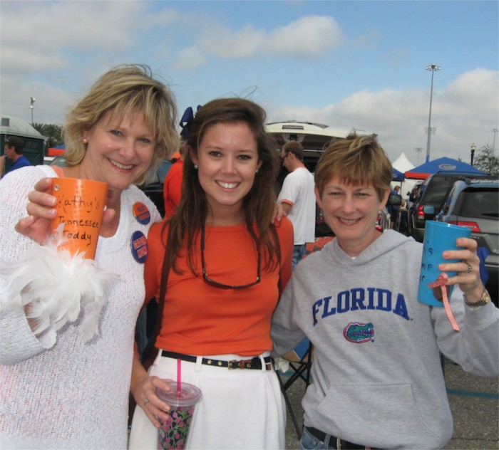 Kathy, Mellie and Aunt Vern show off cups photo by Kathy Miller