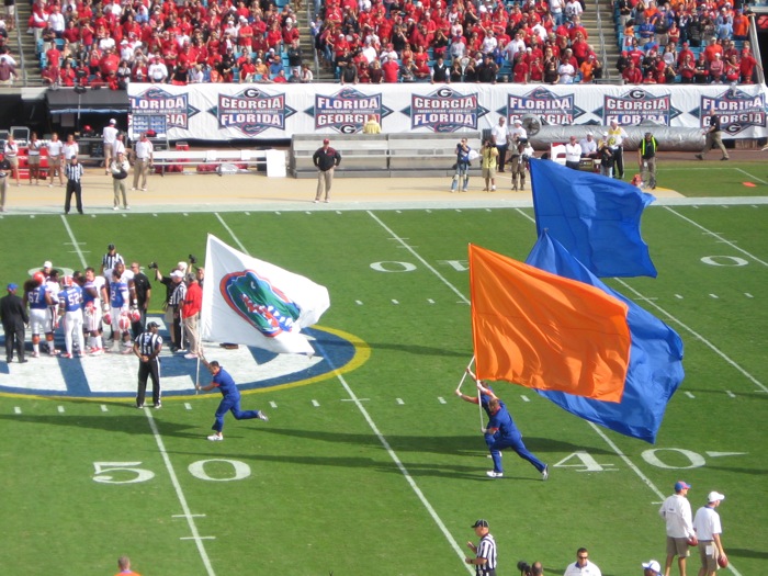 Florida storms the field Florida Georgia game photo by Kathy Miller