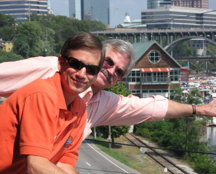 Curt and Dave tailgating high above the Vol Navy photo by Kathy Miller