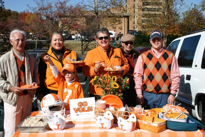 Joy McCabe and family Tailgates in Knoxville Tennessee UT fans photo by Joy McCabe