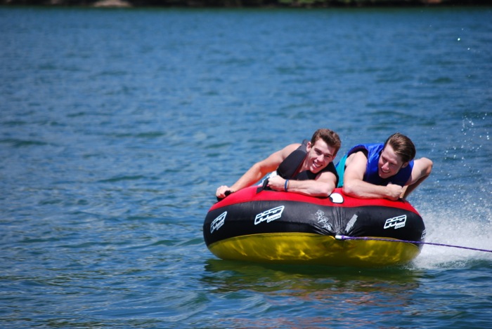 Tubing on Lake Glenville photo by Kathy Miller