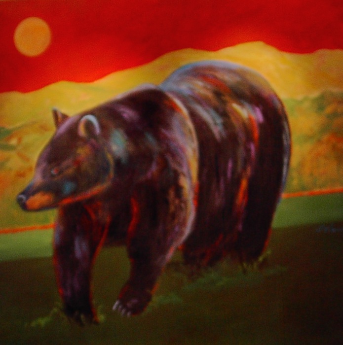 Miller Bear by Cashiers artist Karen Weihs photo by Kathy Miller