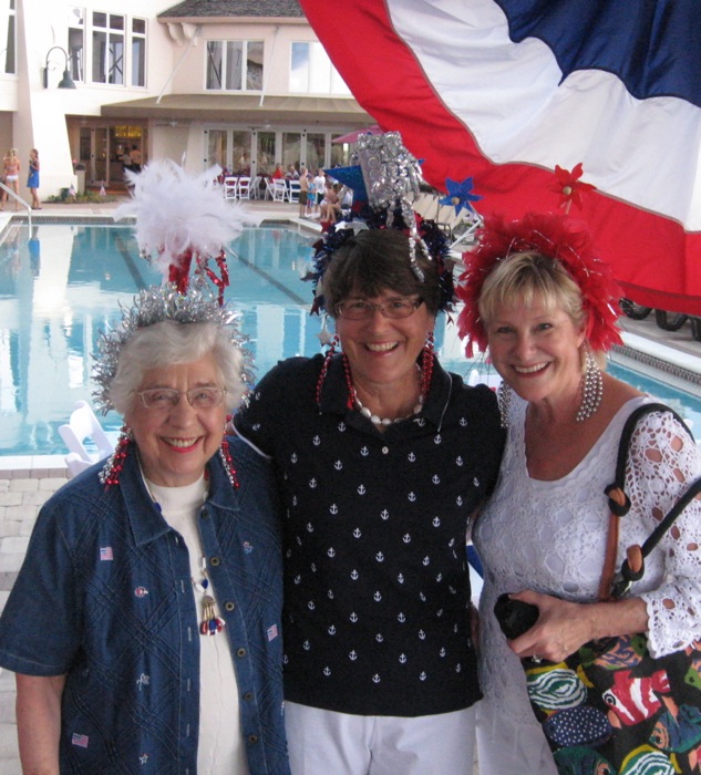 Barbara, Sue and Kathy 4th of July Amelia Island Florida photo by Kathy Miller