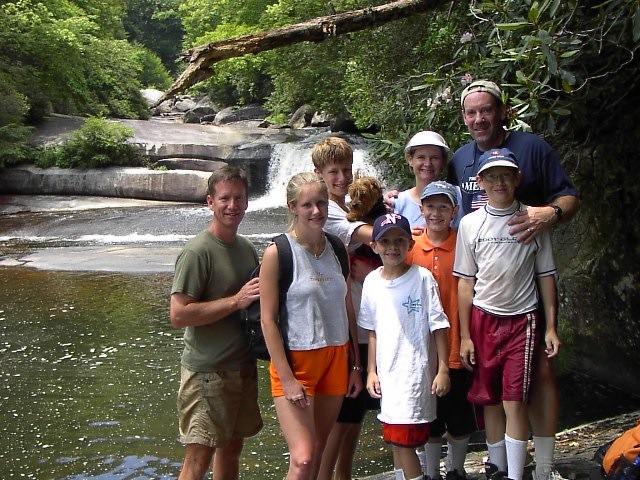 Edsons in Cashiers Stair Step Falls photo by Kathy Miller