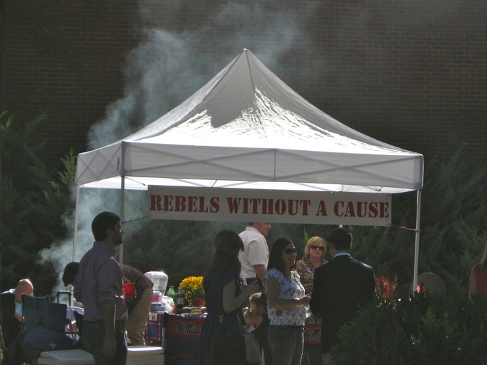 Rebels Without A Cause tailgating tent Ole Miss photo by Kathy Miller