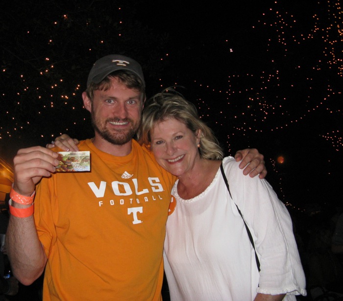 Kathy & Tennessee Vol fan at The Swamp photo by Kathy Miller
