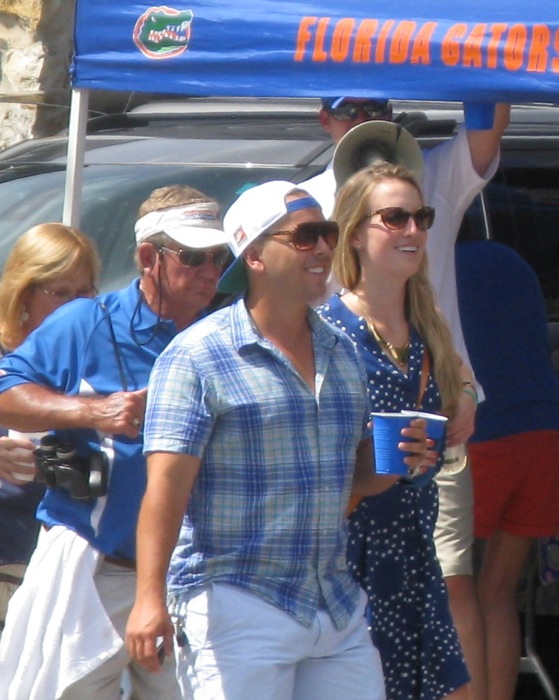 BullHorn Guy at Florida Tennessee game photo by Kathy Miller