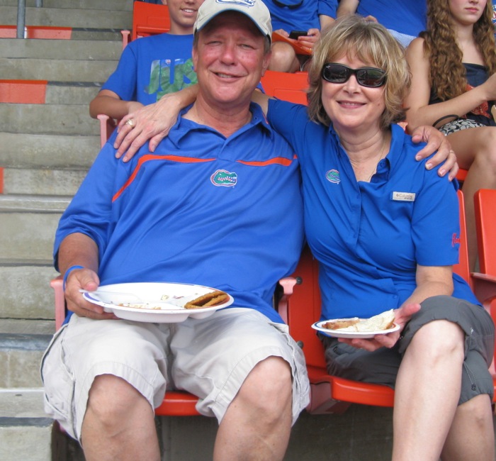 Kathy & Tom Gator fans since 1984 photo by Kathy Miller
