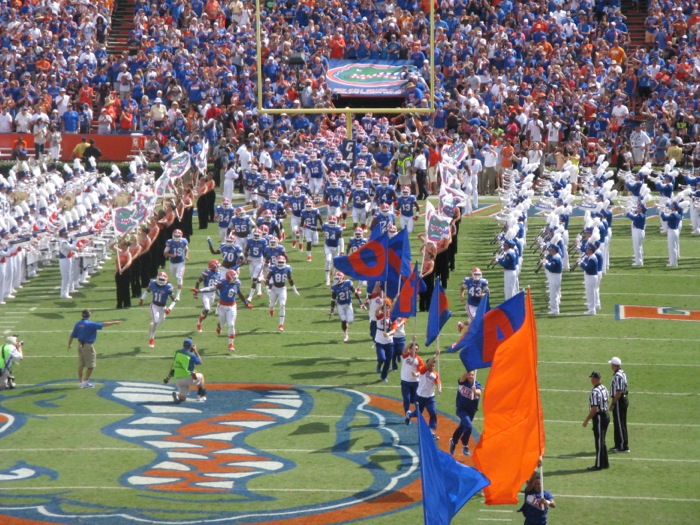 Gators storm the field