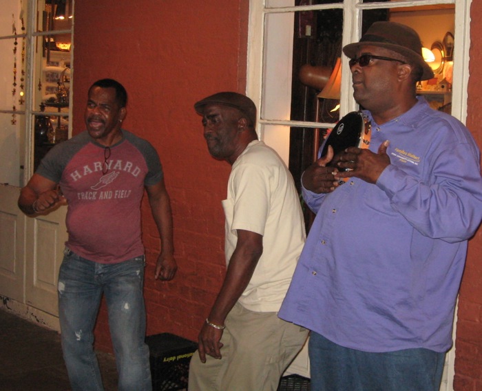 Singing on the corner in New Orleans photo by Kathy Miller