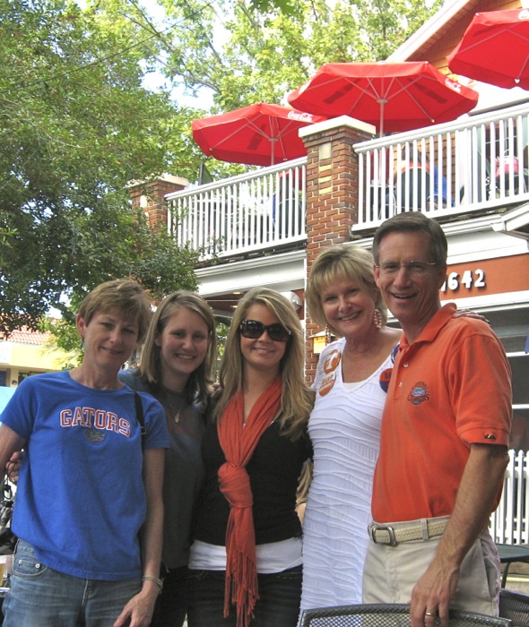 The Swamp on game day with Vern, Lizzie, Hannah, Kathy & Dave