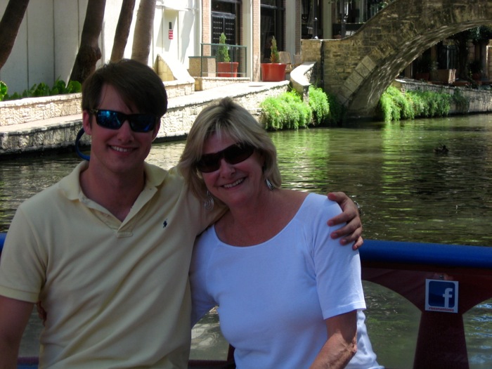 James & Kathy River Walk San Antonio boat tour photo by Kathy Miller