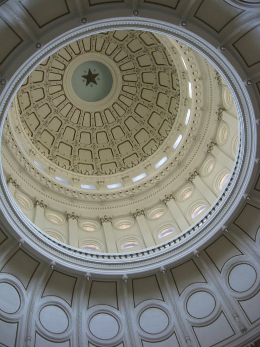 The dome in Texas Capitol photo by Kathy Miller