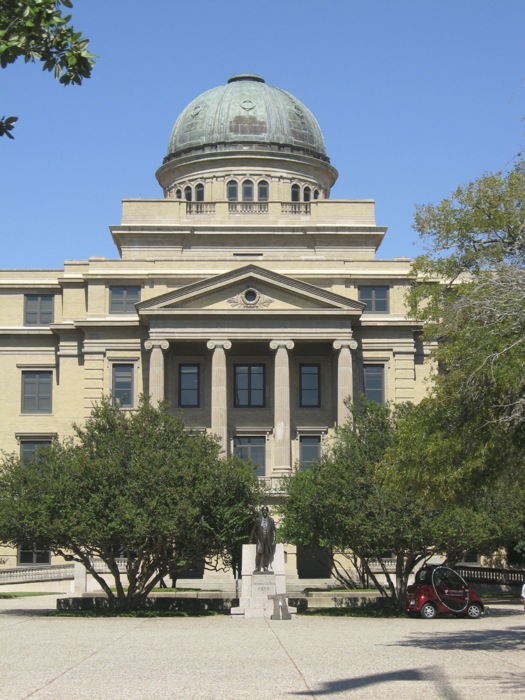 The dome on the Academic Building, Texas A&M photo by Kathy Miller