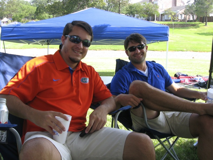 Ryan & Gavin at Gator Texas A&M game photo by Kathy Miller