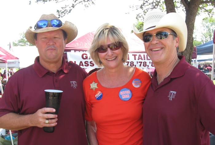 Kathy & Aggie friends, Texas A&M photo by Kathy Miler