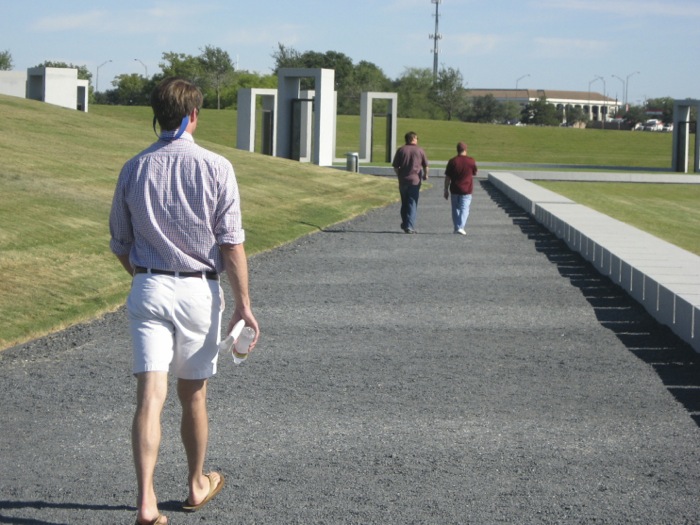 James visiting the Bonfire Memorial