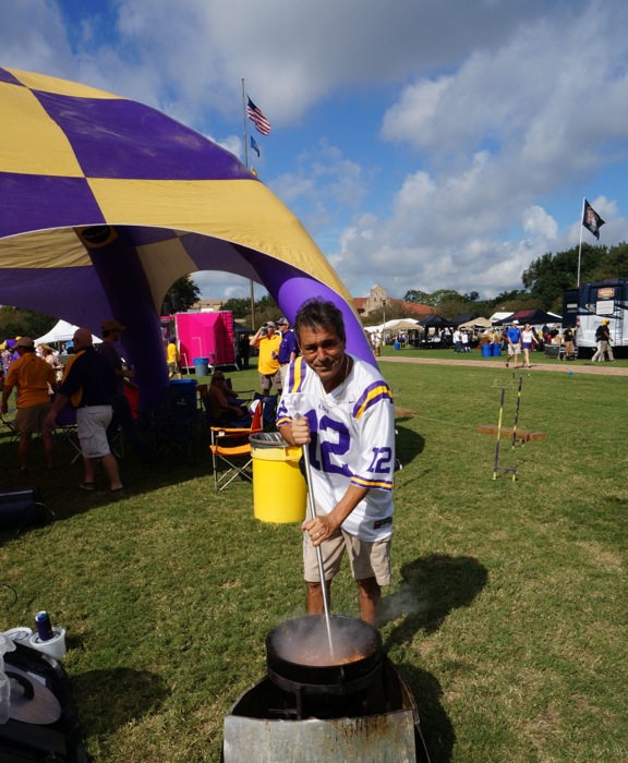 Gator Picadillo in Black Iron Pot LSU game photo by Kathy Miller