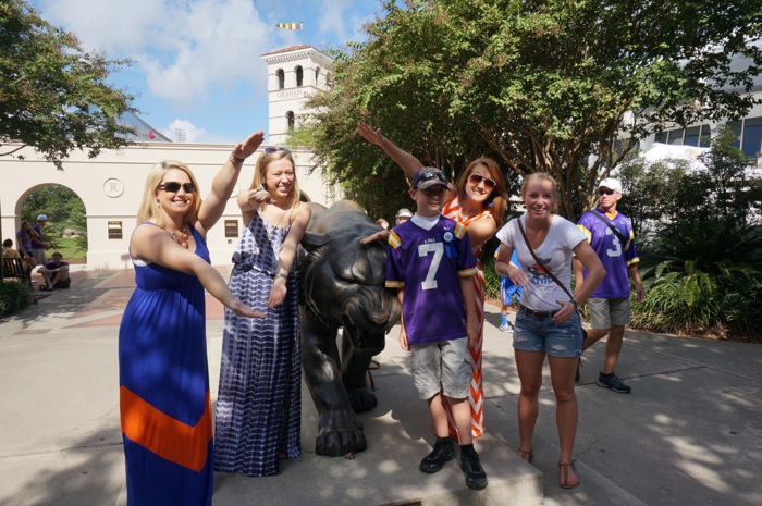 Gator Chomping with the LSU Tiger photo by Kathy Miller