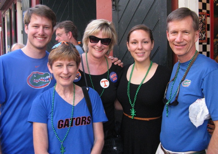 Our Gator group on Bourbon Street