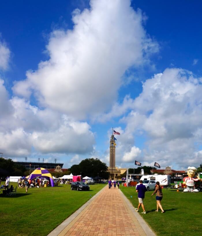 Memorial Tower and Stadium on the Parade Grounds photo by Kathy Miller