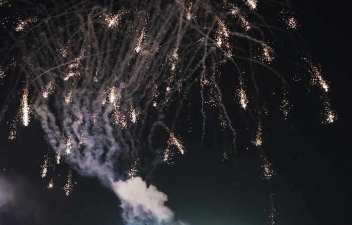 Fireworks at Williams-Brice stadium photo by Kathy Miller