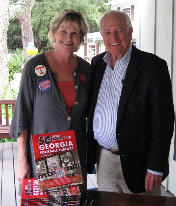 Kathy & Loran Smith author 50 Great Memories in Georgia Football History photo by Kathy Miller