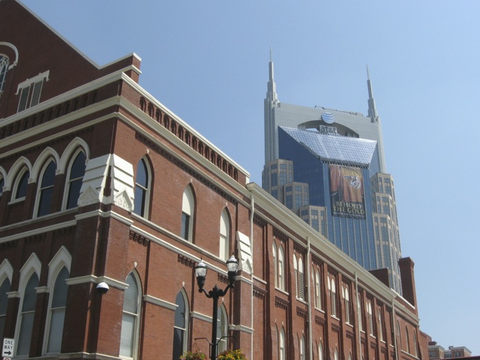 Bat Man Building and Ryman Theater home of the original Grand Ole Opry  Nashville Tennessee photo by Kathy Miller