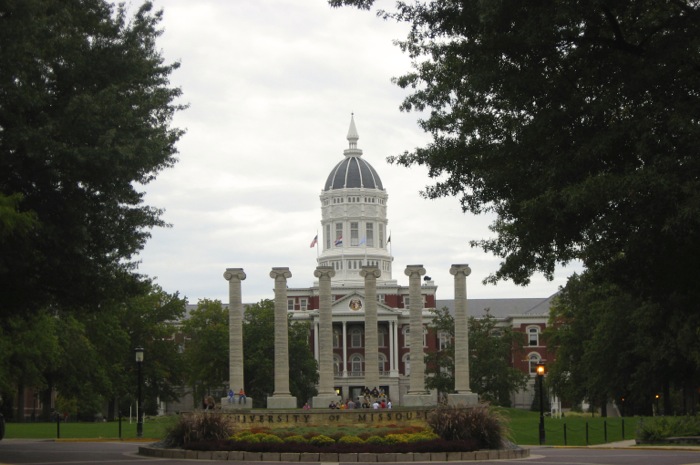 The Columns University of Missouri Academic Hall photo by Kathy Miller