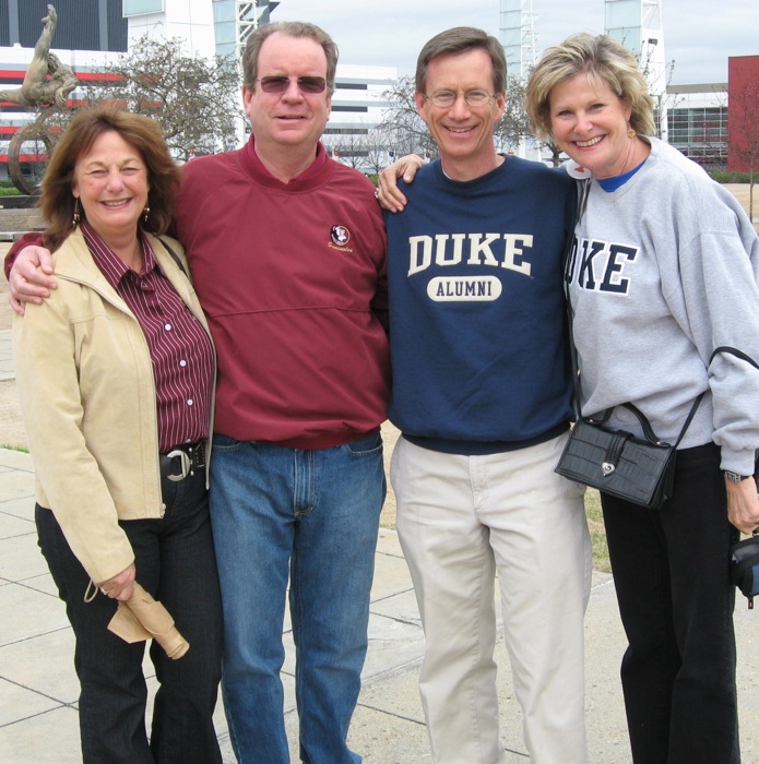 Joanne, Rick, Dave, & Kathy FSU Duke ACC basketball tournament photo by Kathy Miller