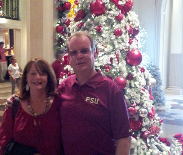 Joanne and Rick Astor in Pasadena for the National Championship game  FSU photo by Joanne Astor