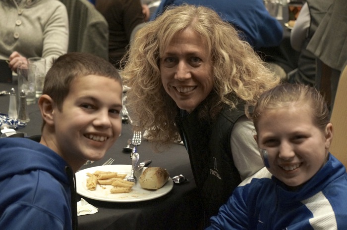 Duke fans with young children photo by Kathy Miller