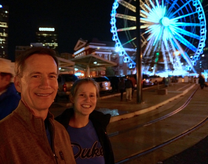 Dave & LIzzy going into Bowl Game photo by Kathy Miller