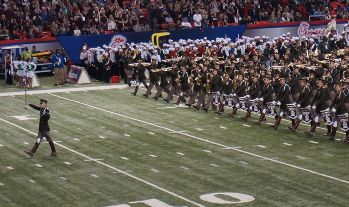 Fightin' Aggie Band Halftime show Chick-fil-A Bowl photo by Kathy Miller