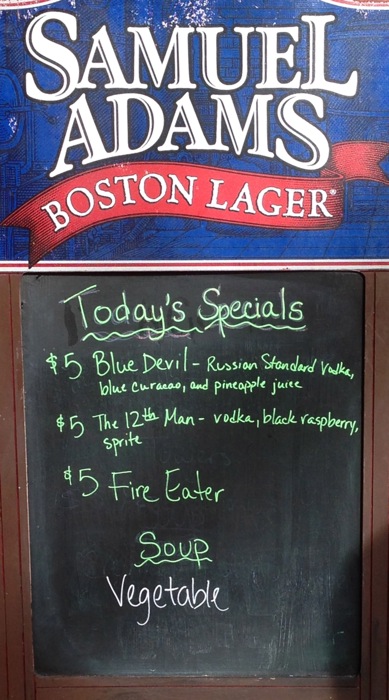 Game Day Drink Specials photo by Kathy Miller