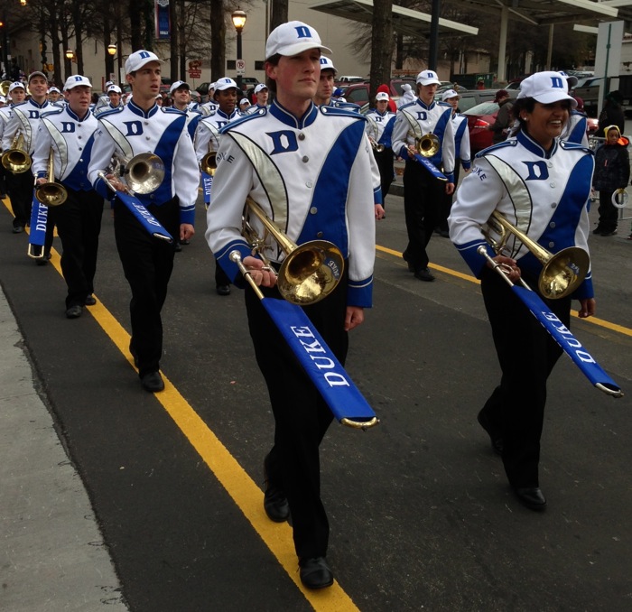 Duke Marching Band Chick-fil-A Bowl Parade photo by Kathy Miller